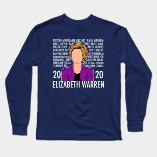 Elizabeth Warren 2020 Platform List Long Sleeve T-Shirt